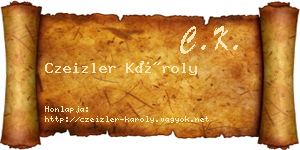 Czeizler Károly névjegykártya